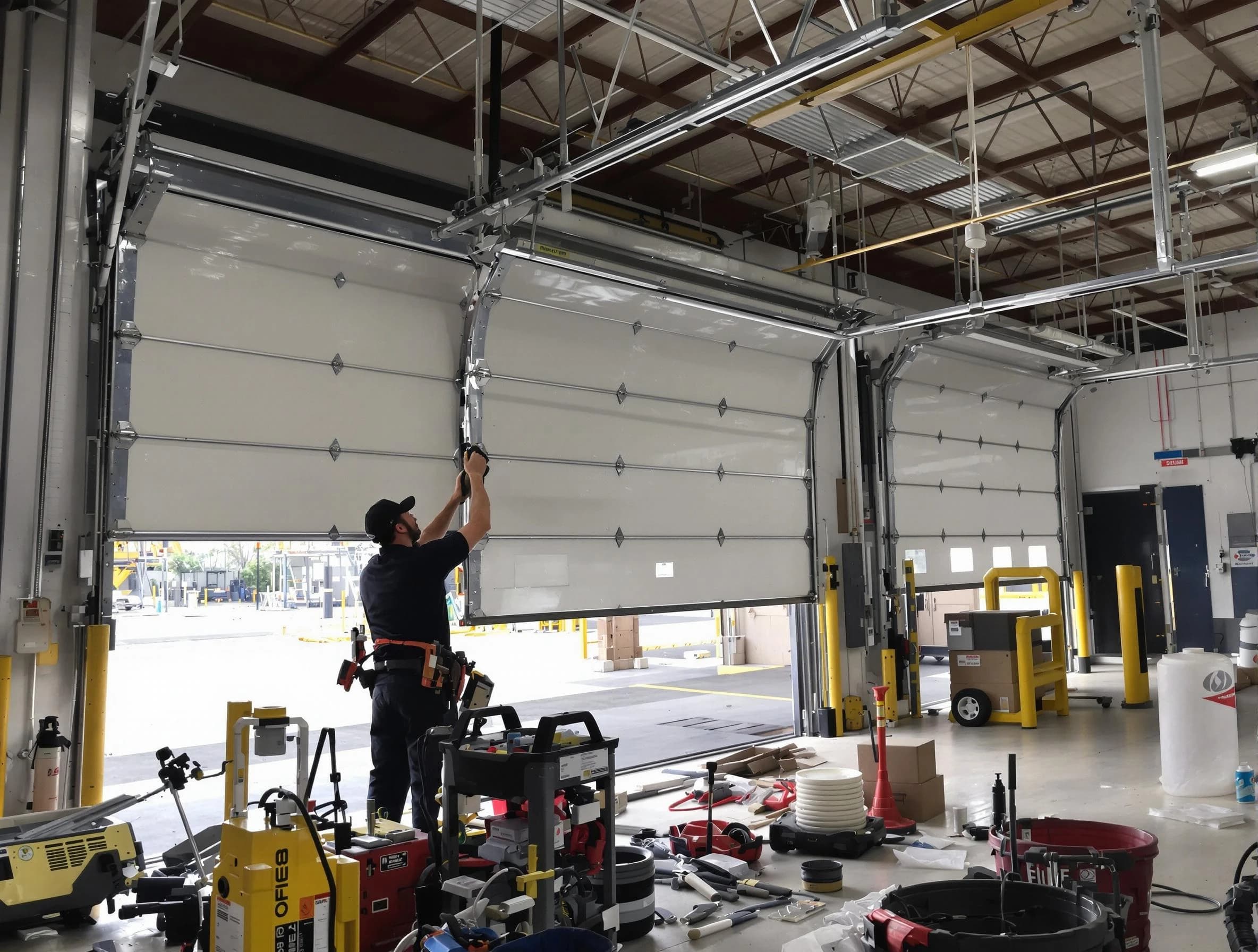 Union Garage Door Repair technician performing commercial garage door repair in Union