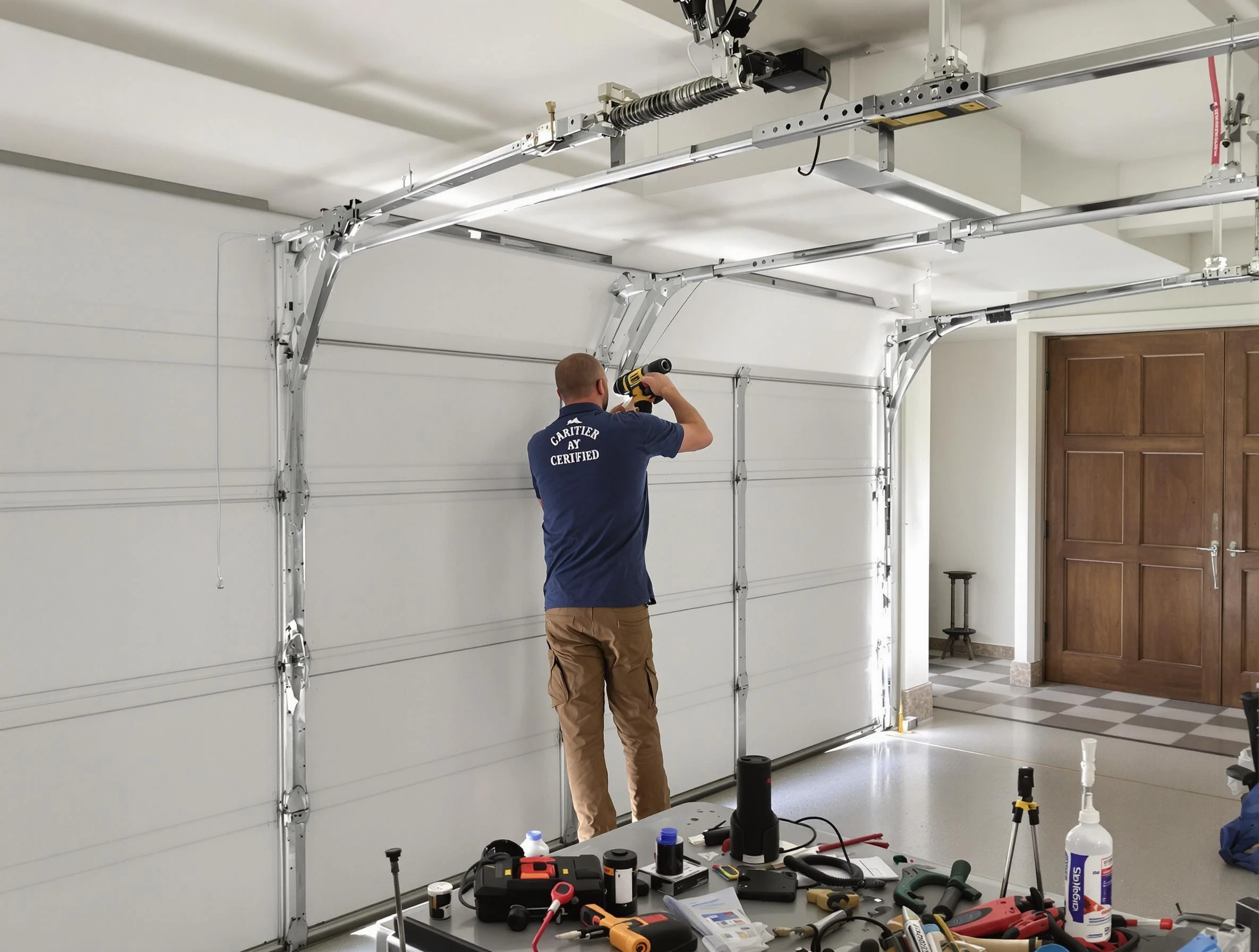 Union Garage Door Repair certified technician performing precision garage door repair in Union